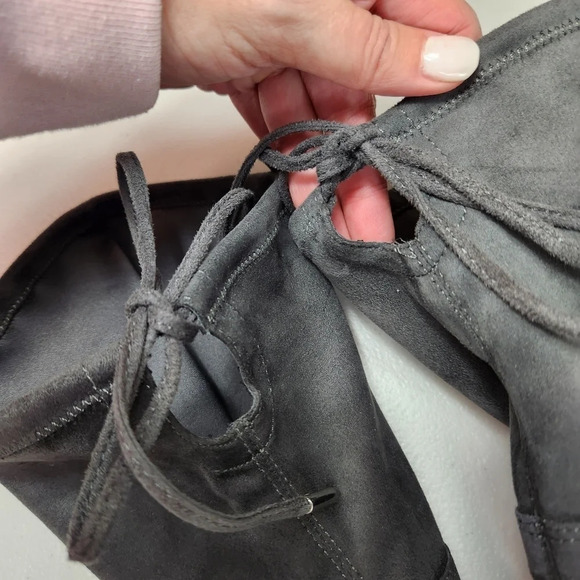 MARC FISHER Grey Gray LOCKET SUEDE OVER THE KNEE BOOT Size 7 1/2 M - Picture 11 of 14